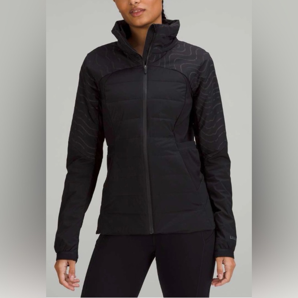 NWOT NEW Lululemon Down for It All Jacket Rhythm Dots Black Reflective